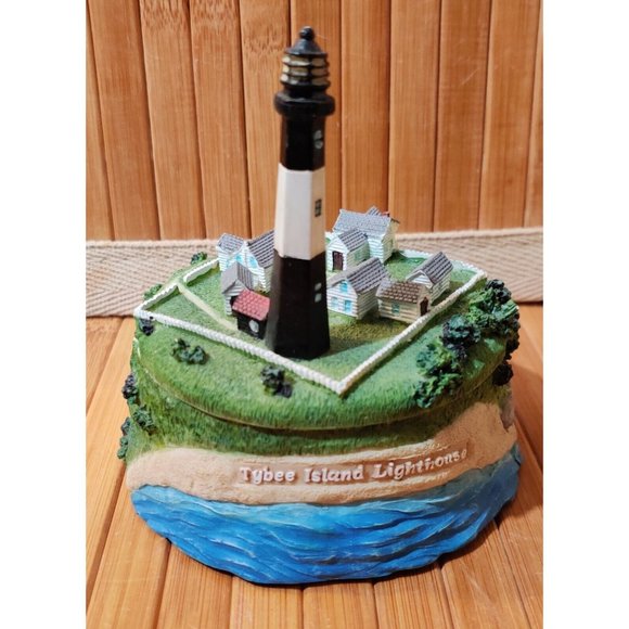 Accents Tybee Island Lighthouse Trinket Box Lighthouse